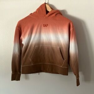 GAP Ombre brown girls M sz 8 cropped Hoodie